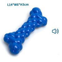 Nobleza Gumená pískacia kosť 14 cm modrá